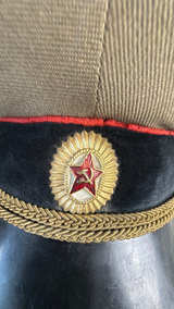 Soviet Army Officer Visor Cap with rain cover - Image 2