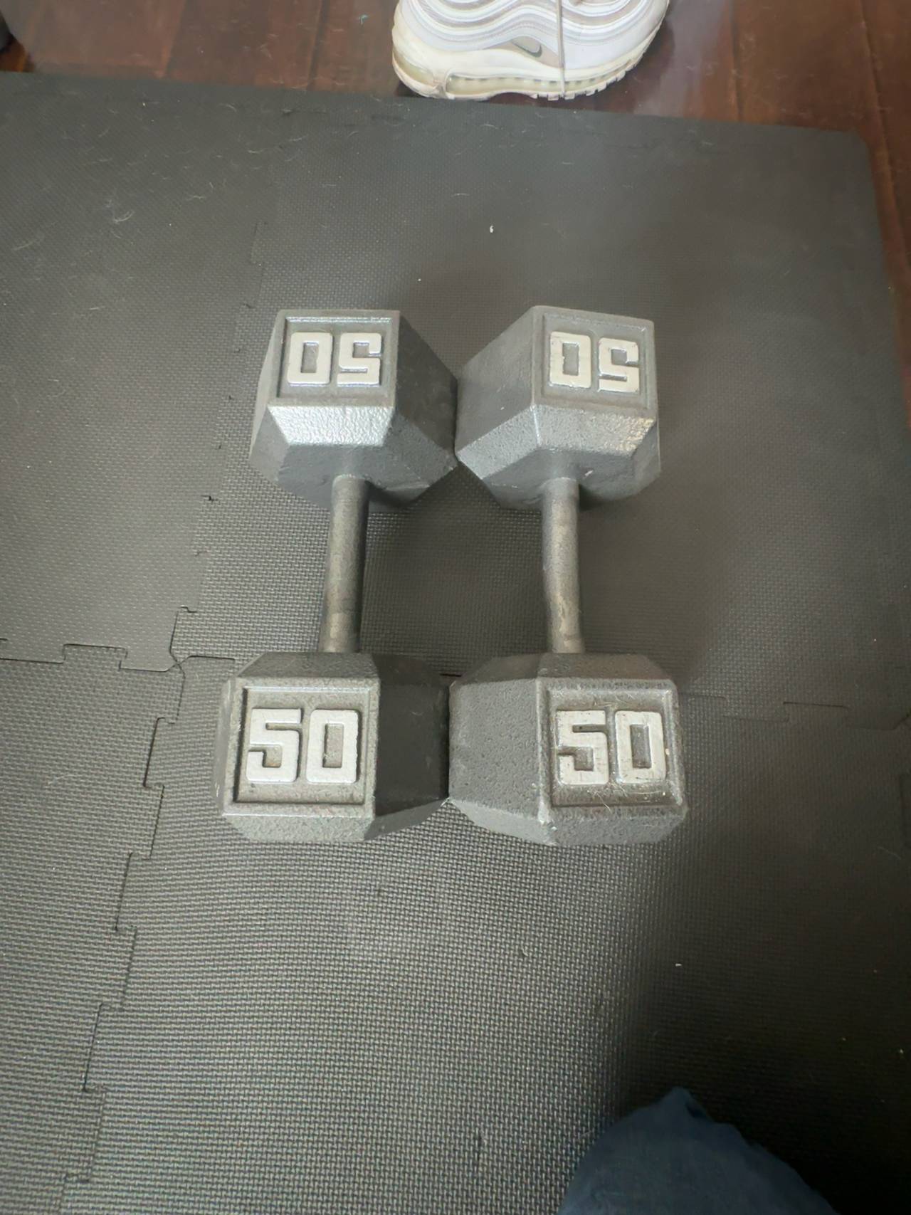 Marcy 50 lb Steel Hex Dumbbell Pair