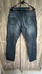 True Religion Rocco Moto Paint Splatter Jeans size 38 Like NEW - Image 6