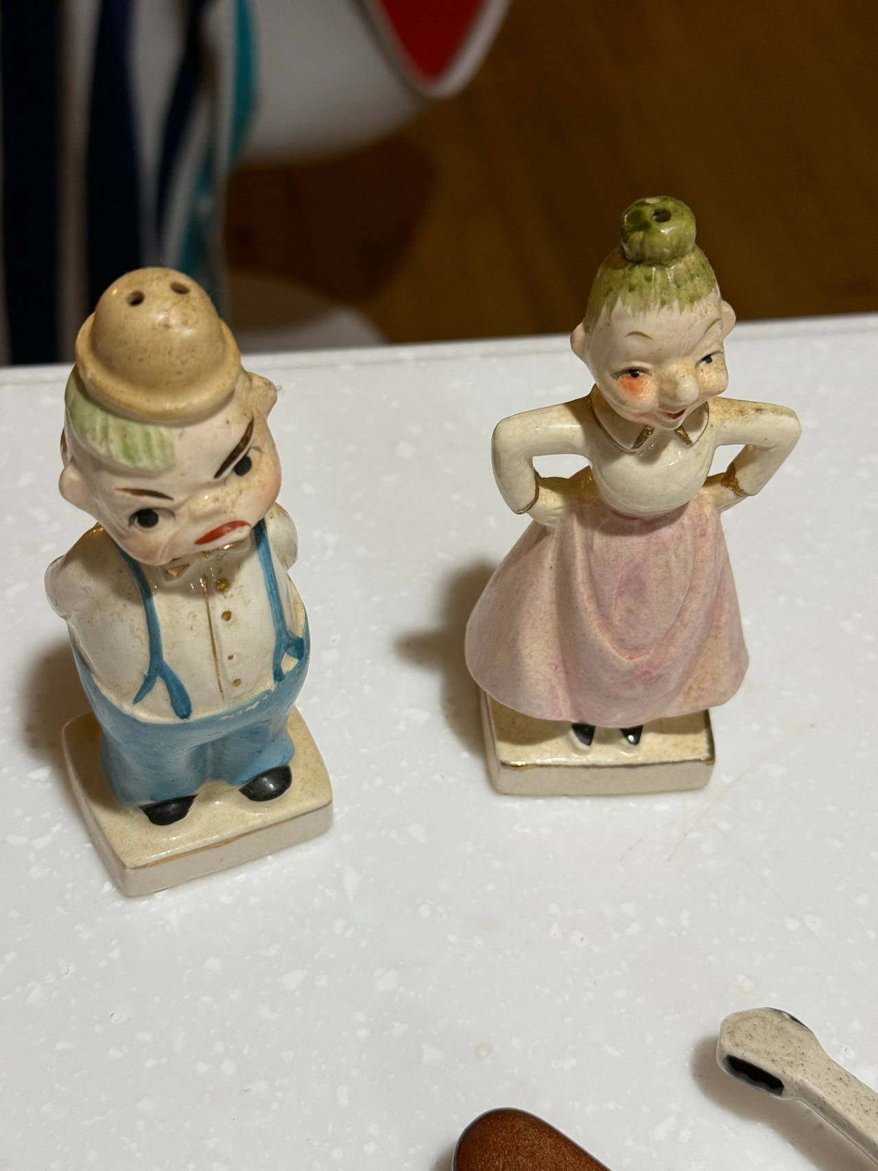 Enesco Vintage Grumpy Old Man and Woman Salt and Pepper Shakers