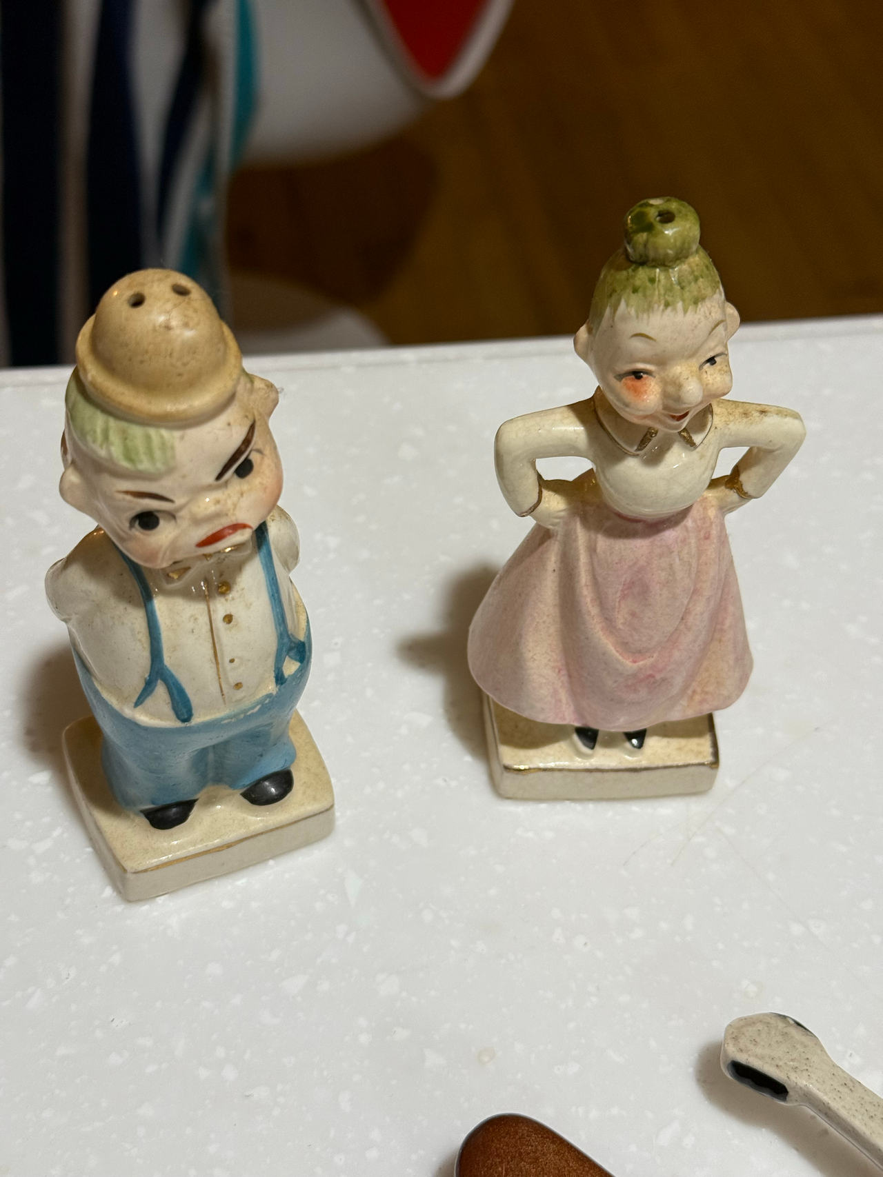 Enesco Vintage Grumpy Old Man and Woman Salt and Pepper Shakers