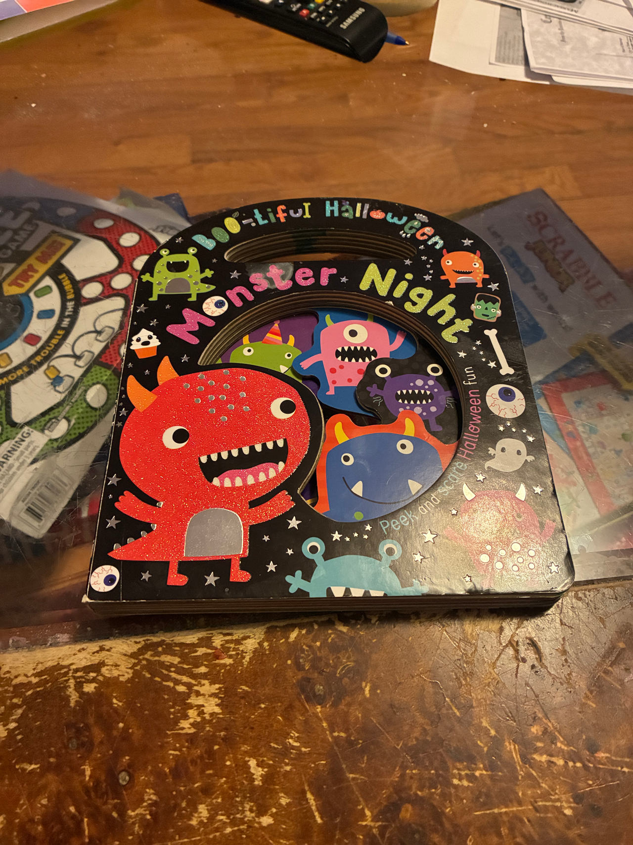 Monster Night: Peek and Scare Halloween Fun Board Book