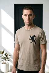 Gray Express Men's Lion Graphic T-Shirt sz Medium - Image 4