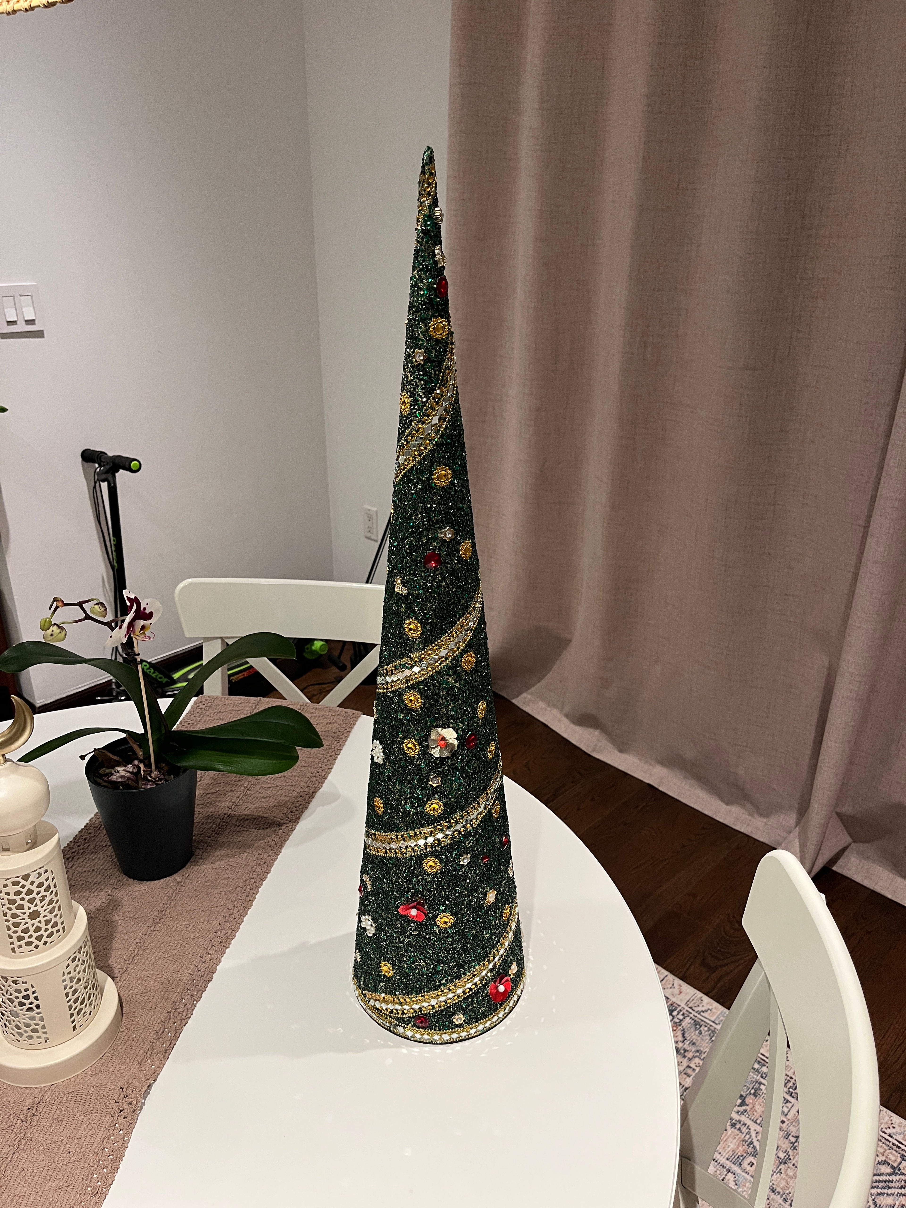 Glitter Cone Christmas Tree Decoration