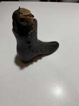 Vintage Cast Iron Victorian Button Boot Doorstop - Image 1