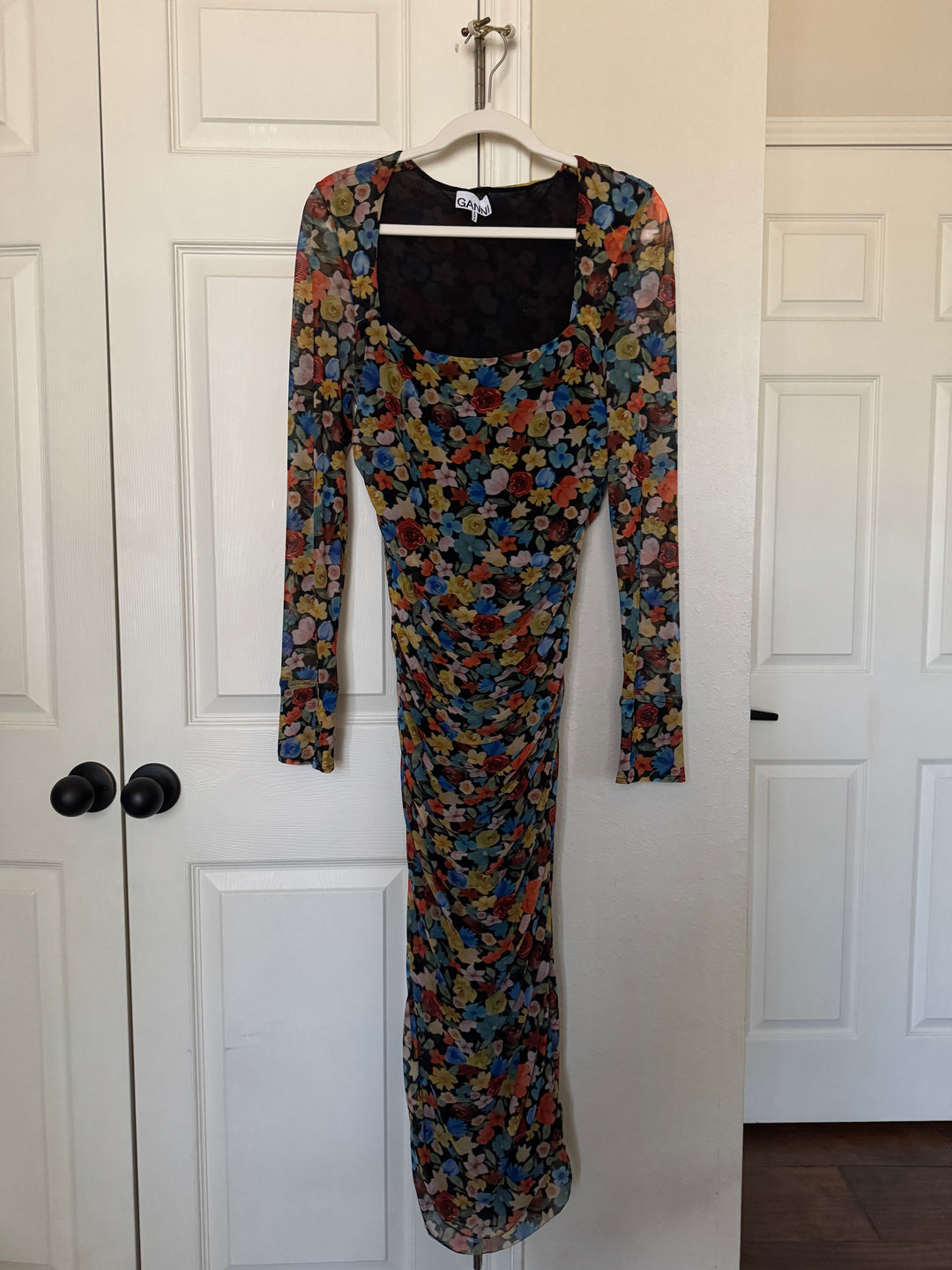 Mesh Floral Maxi Dress