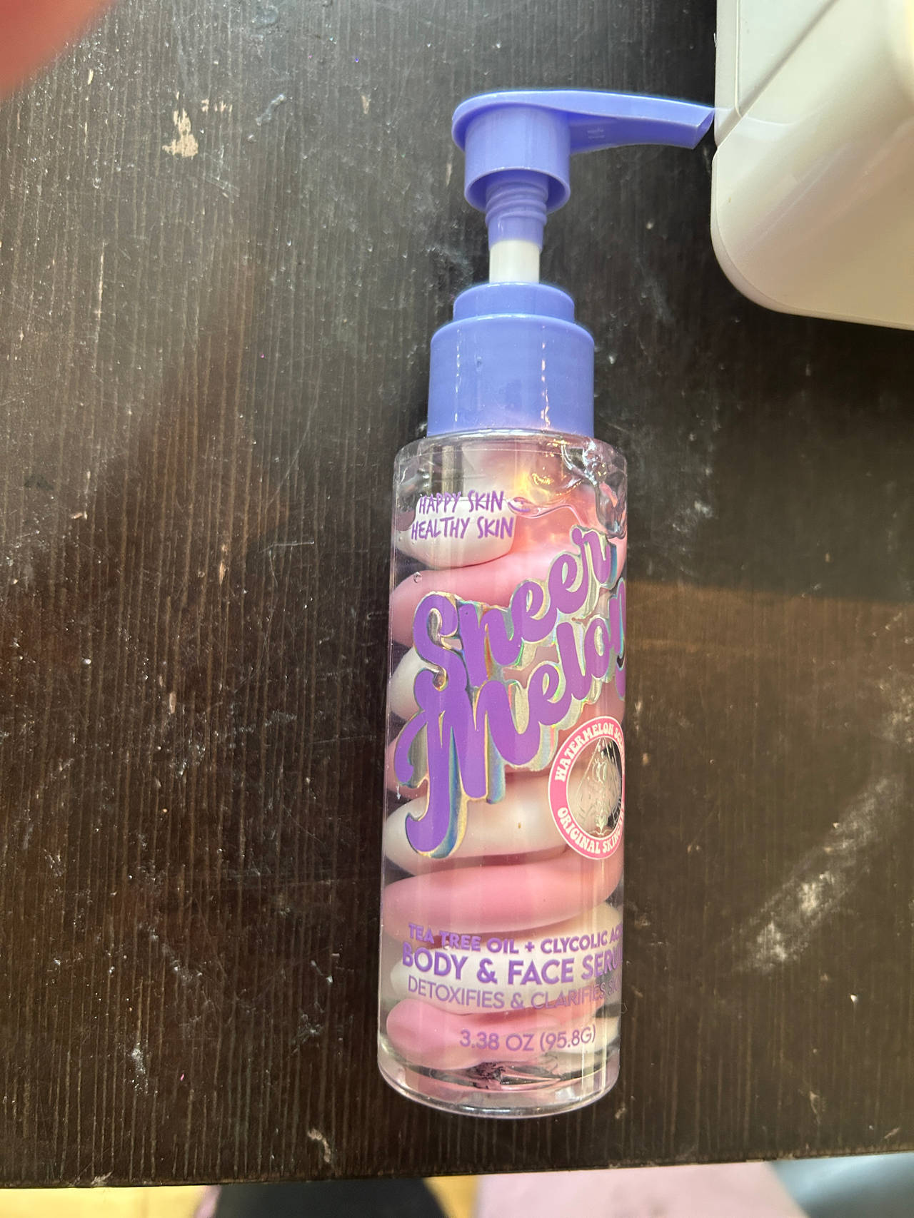 New Sheer Melon Body & Face Serum tea tree oil and clycolic acid