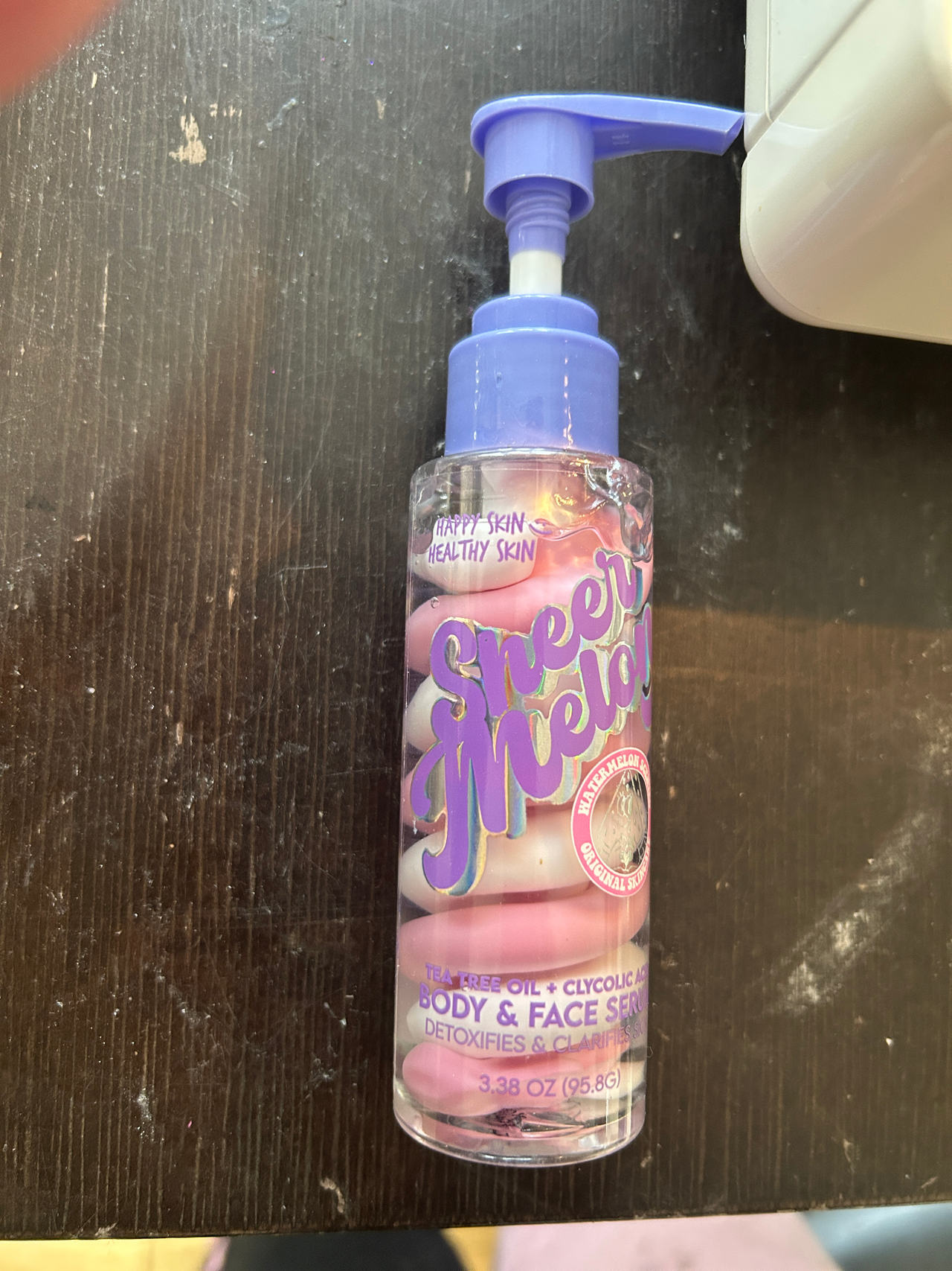 New Sheer Melon Body & Face Serum tea tree oil and clycolic acid