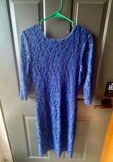 Mantos Eternity Royal Blue Rose Lace Dress NWT - Image 4