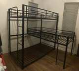 Bellemave L-Shaped Bunk Bed Twin Over Twin Over Twin, Heavy Duty Triple Bunk Bed - Image 1