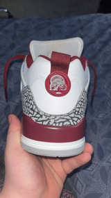 Jordan Spizike Low, White/Red-Wolf Grey - Image 4