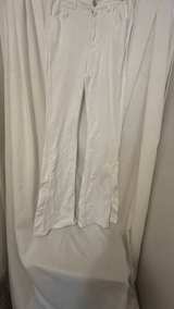 Peach Love White Side Split Bell Bottom Jeans - Image 2