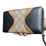 Gucci GG Canvas Leather Zippy Wallet - Image 3