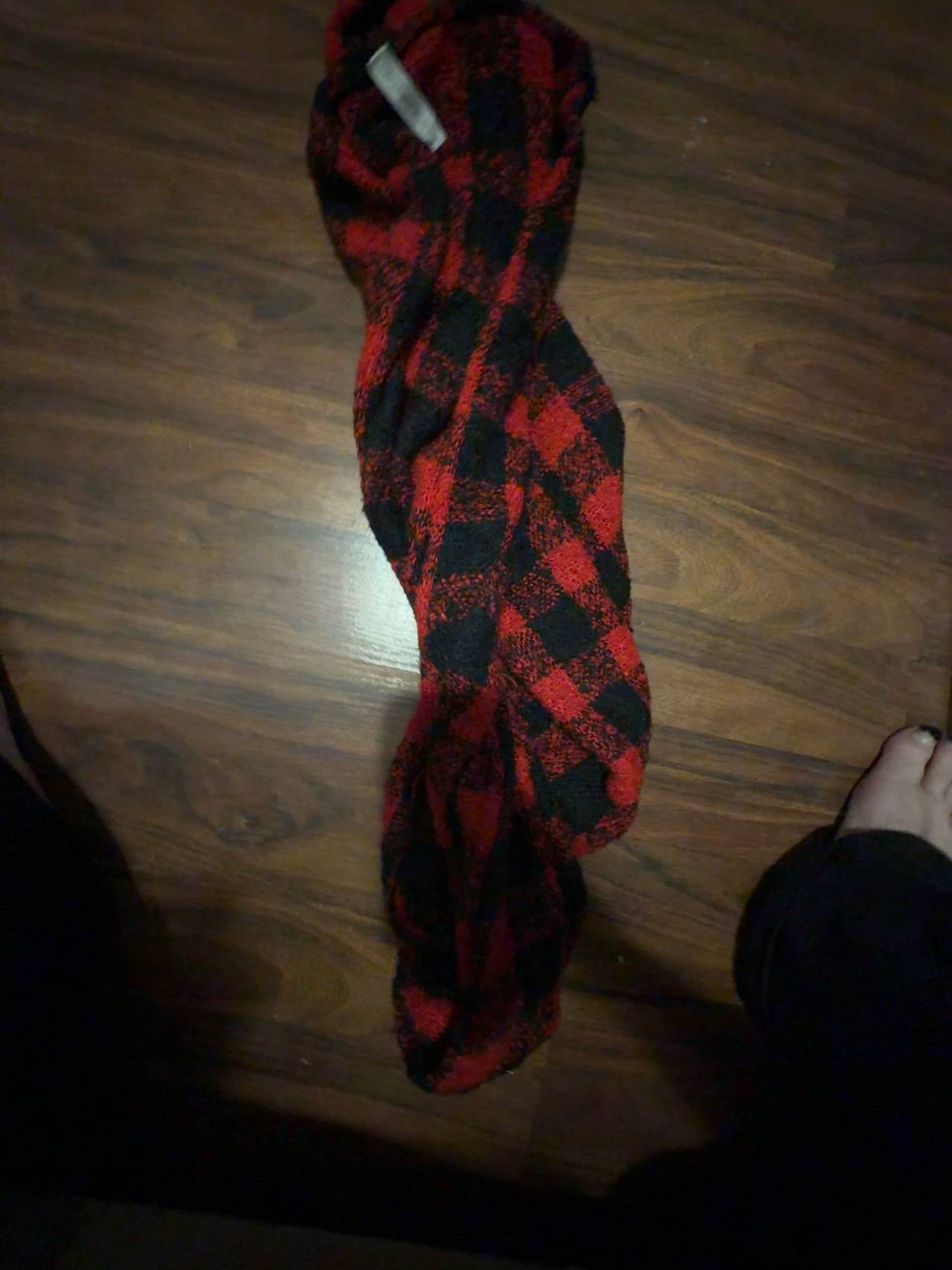 Charlie Paige  Buffalo Plaid Scarf Red/Black