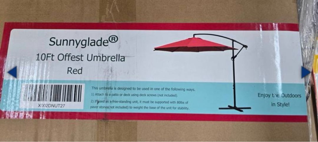 Best Choice Products 10ft Red Cantilever Patio Umbrella