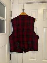Ralph Lauren Polo Vintage Buffalo Plaid Hunting Vest X-Large Red/Black - Image 2