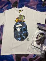 A Bathing Ape Big Ape Head Baby Milo Tee White/Blue Camo - Image 2