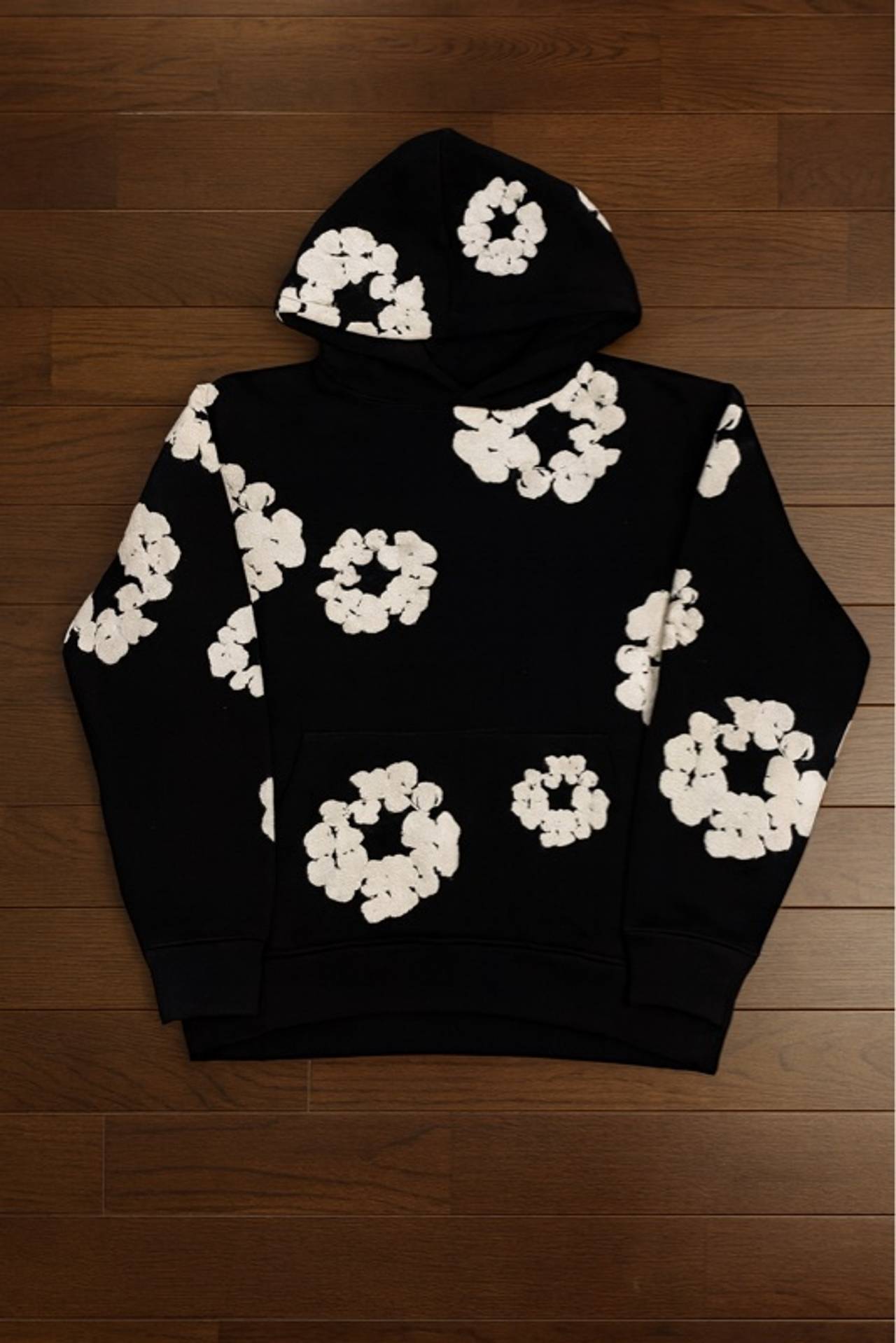 Denim Tears Cotton Wreath Zip Hoodie Black