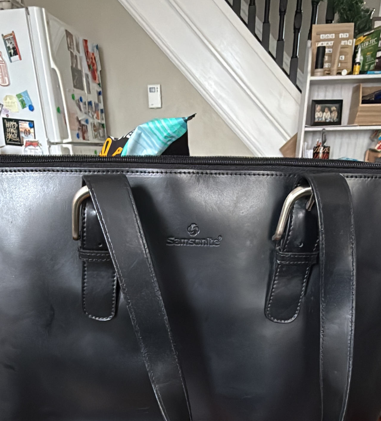 Samsonite Leather Laptop Tote Bag