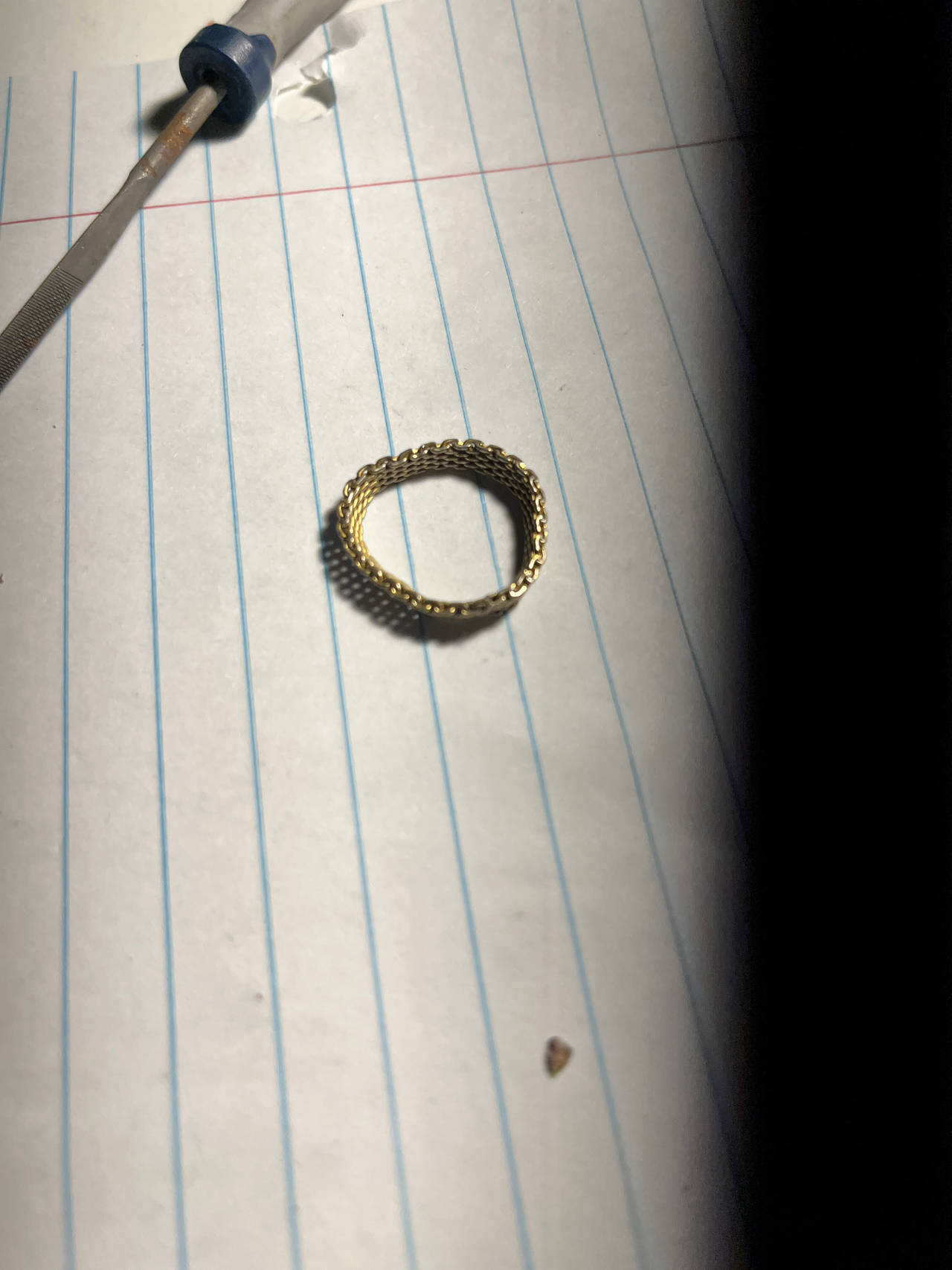 Gold Mesh Flexible Ring