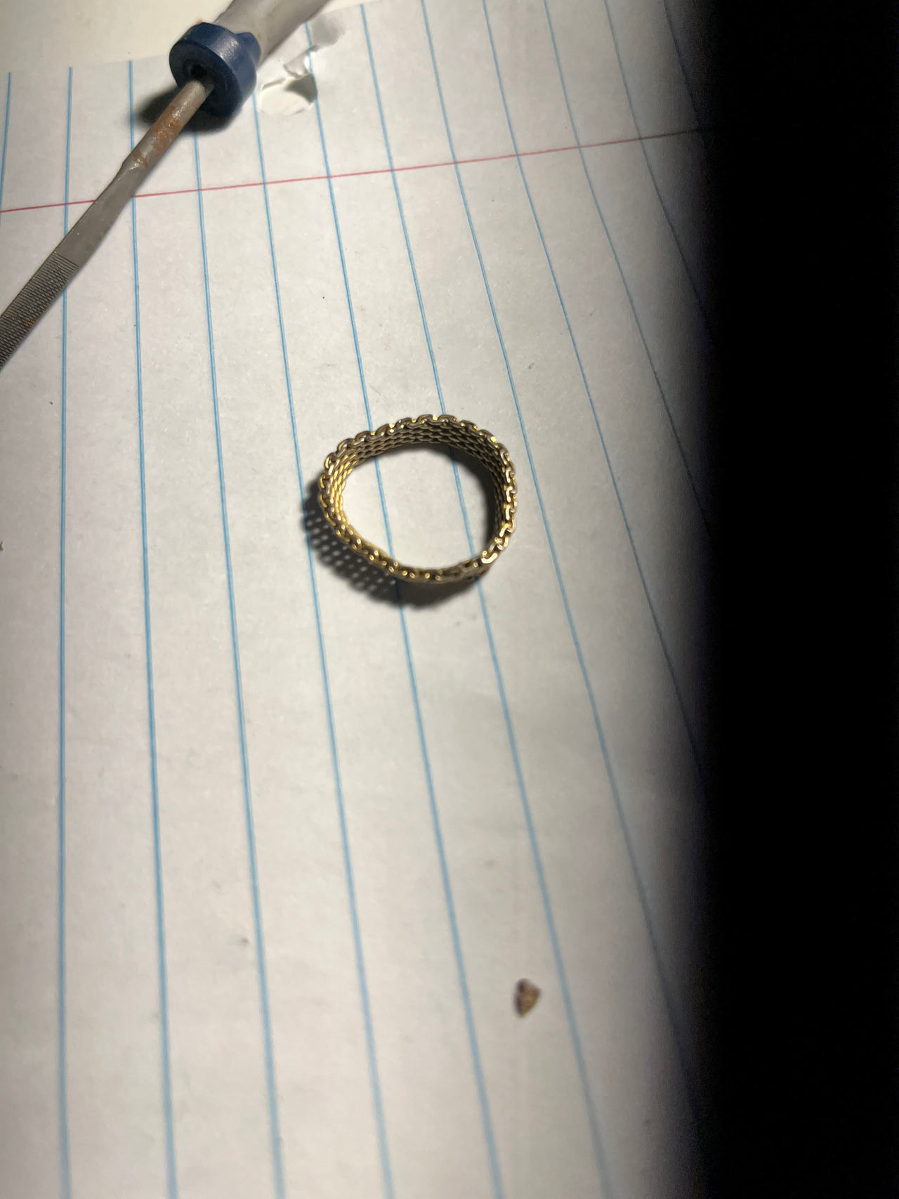 Gold Mesh Flexible Ring