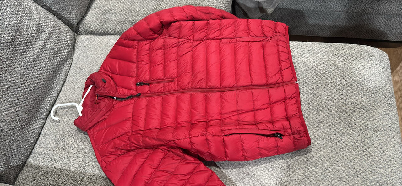 Red Lightweight Puffer Jacket