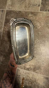 Vintage Silver Plated Butter Dish Tray - Image 3