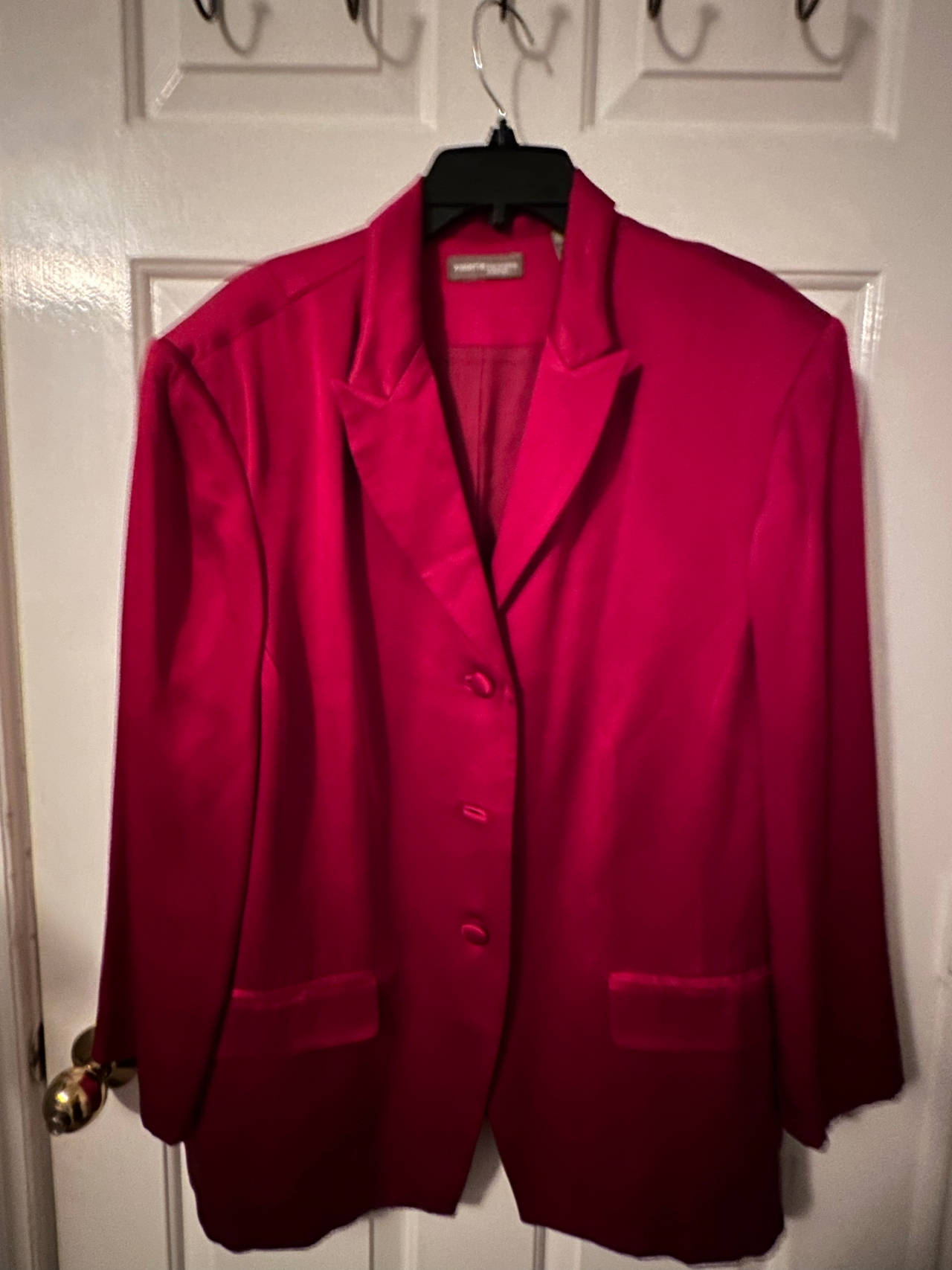 Valerie Stevens Red Satin Blazer