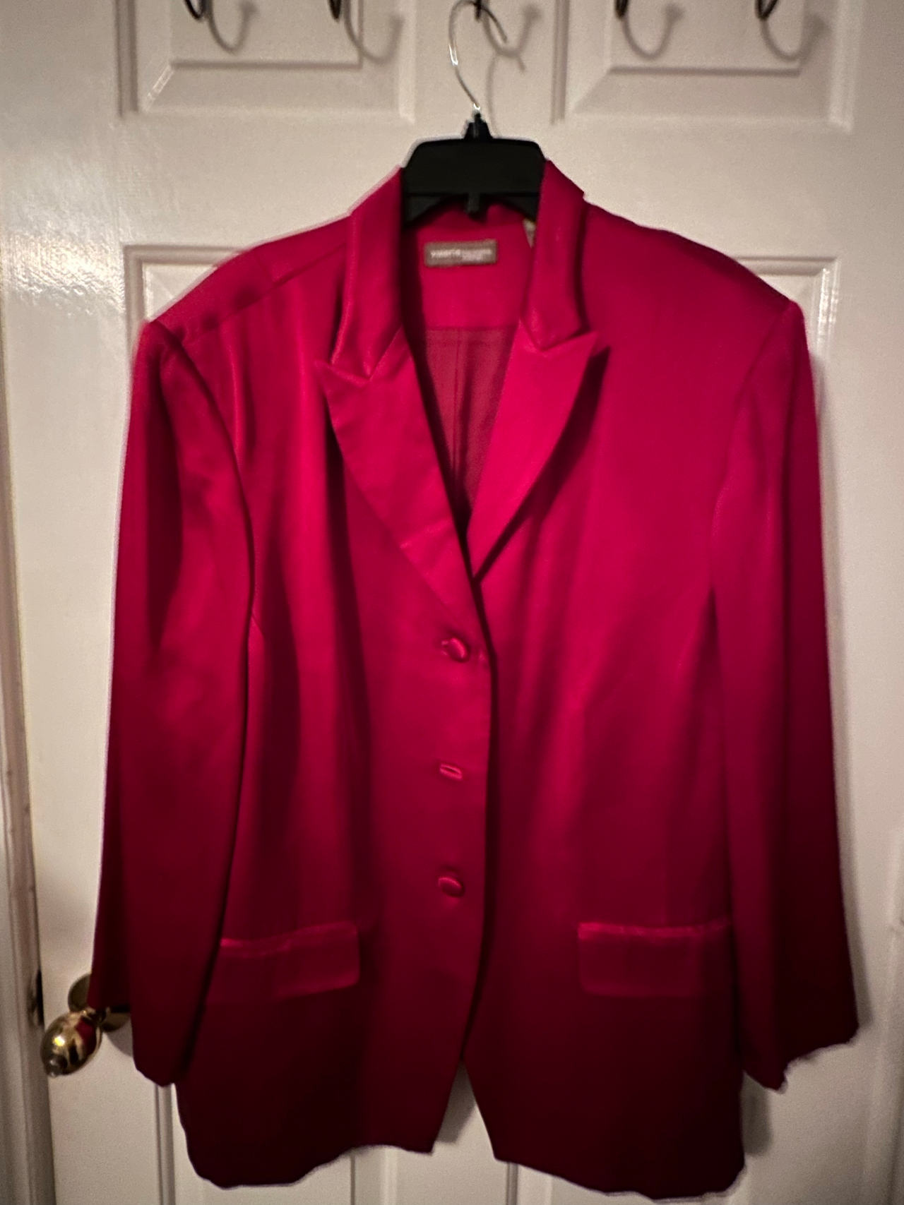 Valerie Stevens Red Satin Blazer