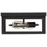 Hampton Bay 12.5 in. 2-Light Distressed Black Flush Mount - Image 5
