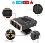 Car Heater,12V Portable Car Heater Plug into Cigarette Lighter 2 in 1 Fast Heati - Image 2