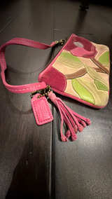 Coach Poppies for Peace Suede Wristlet Pink - Image 3