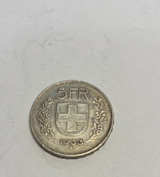 Switzerland 1933 5 Francs Silver Coin - Image 1