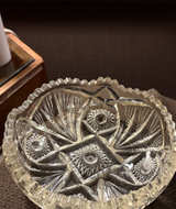 Vintage Cut Glass Crystal Bowl - Image 1