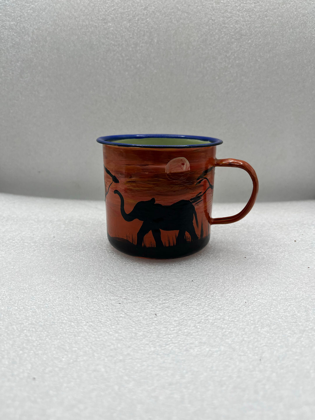Enamel Safari Elephant Campfire Mug