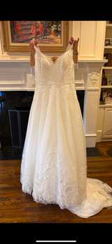 Lace A-Line Wedding Gown with Train - Image 2