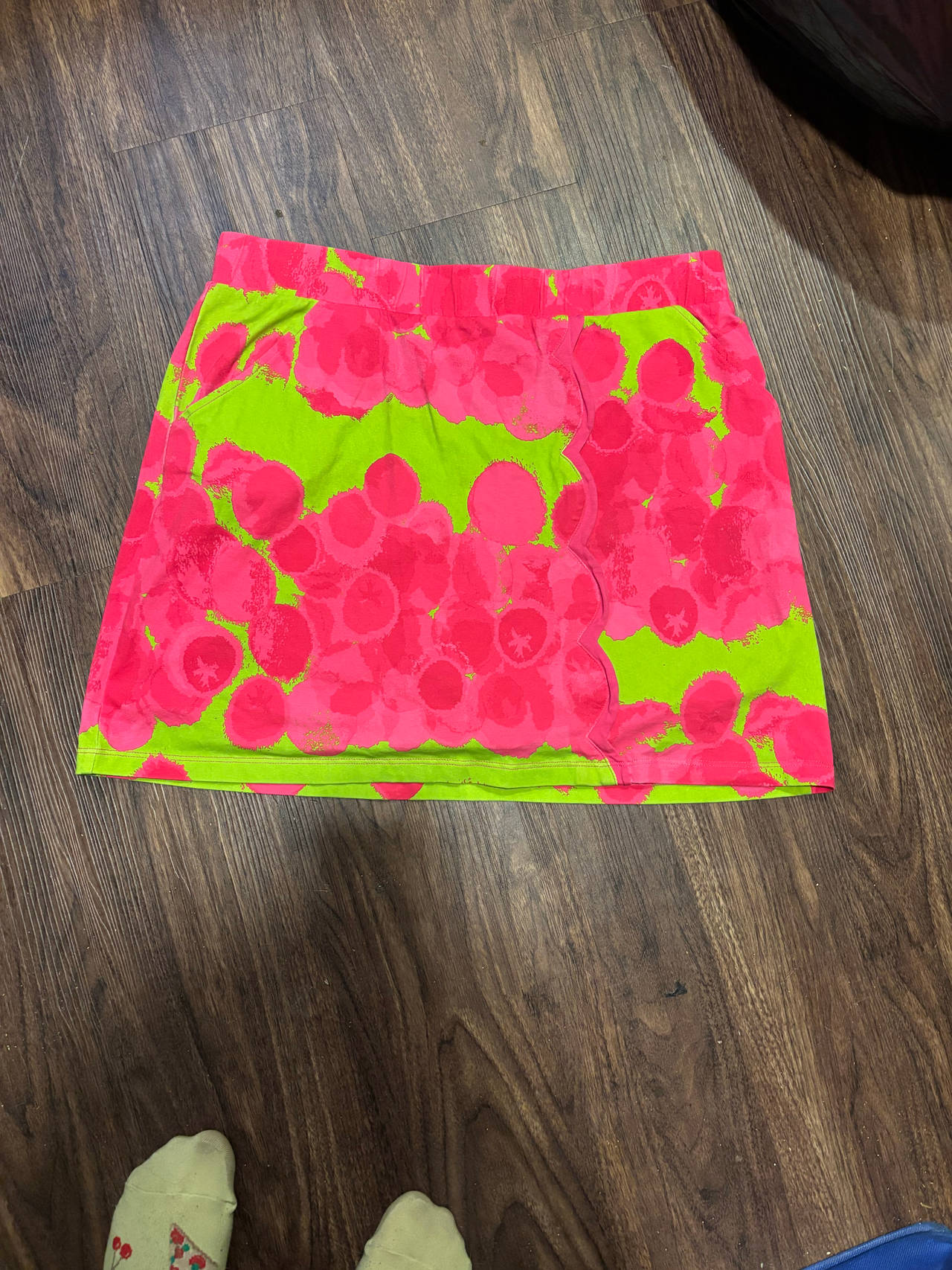 AnaClare Scalloped Floral Skort Size Large