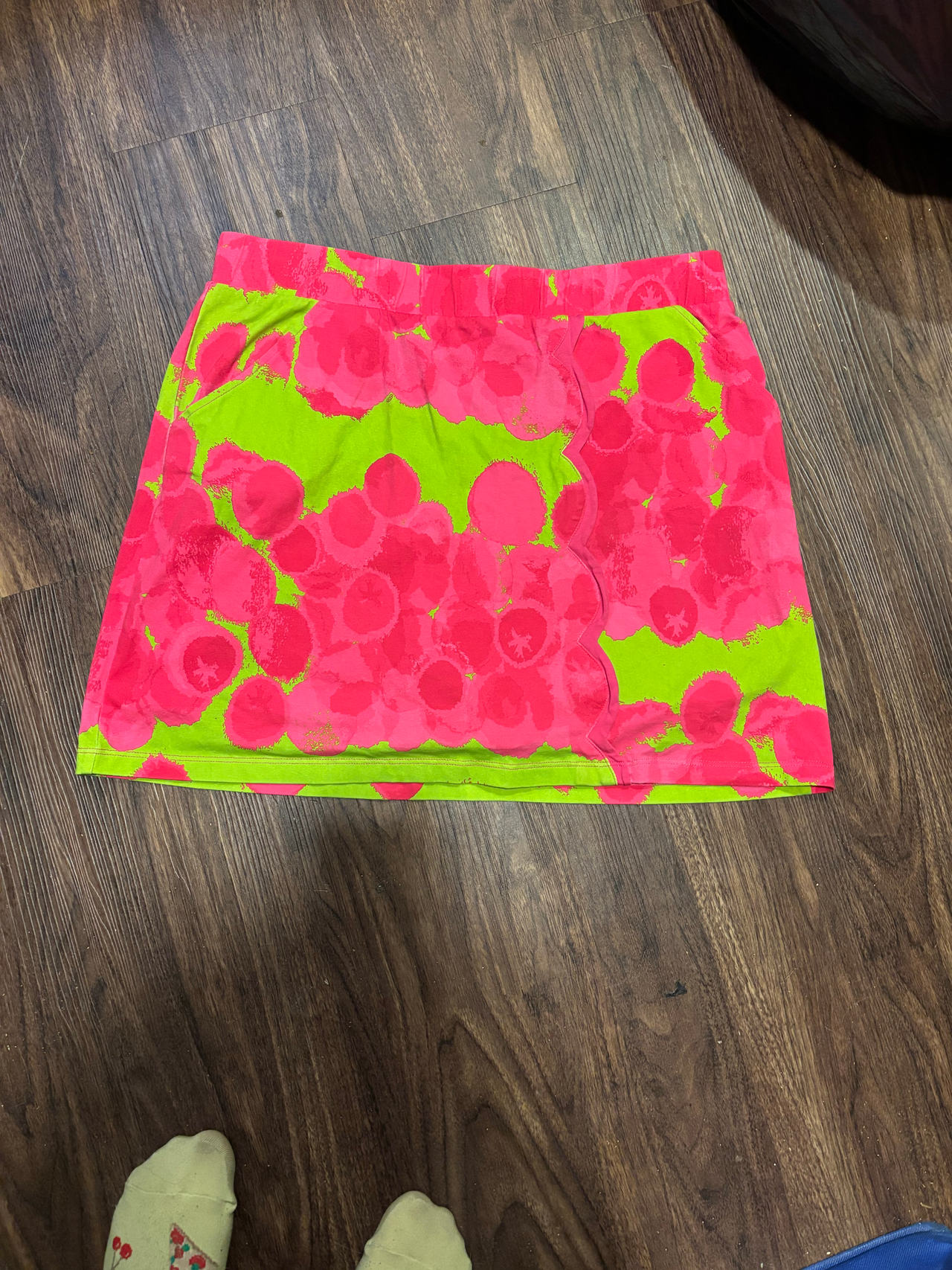 AnaClare Scalloped Floral Skort Size Large