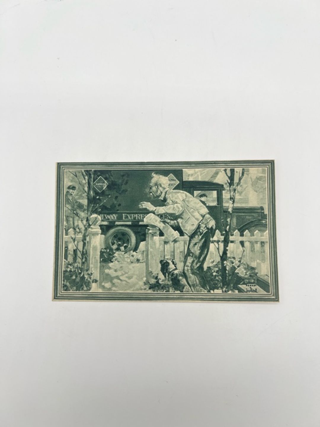 Railway Express Agency 1933 Chicago World's Fair Postcard Robert E. Lee Art