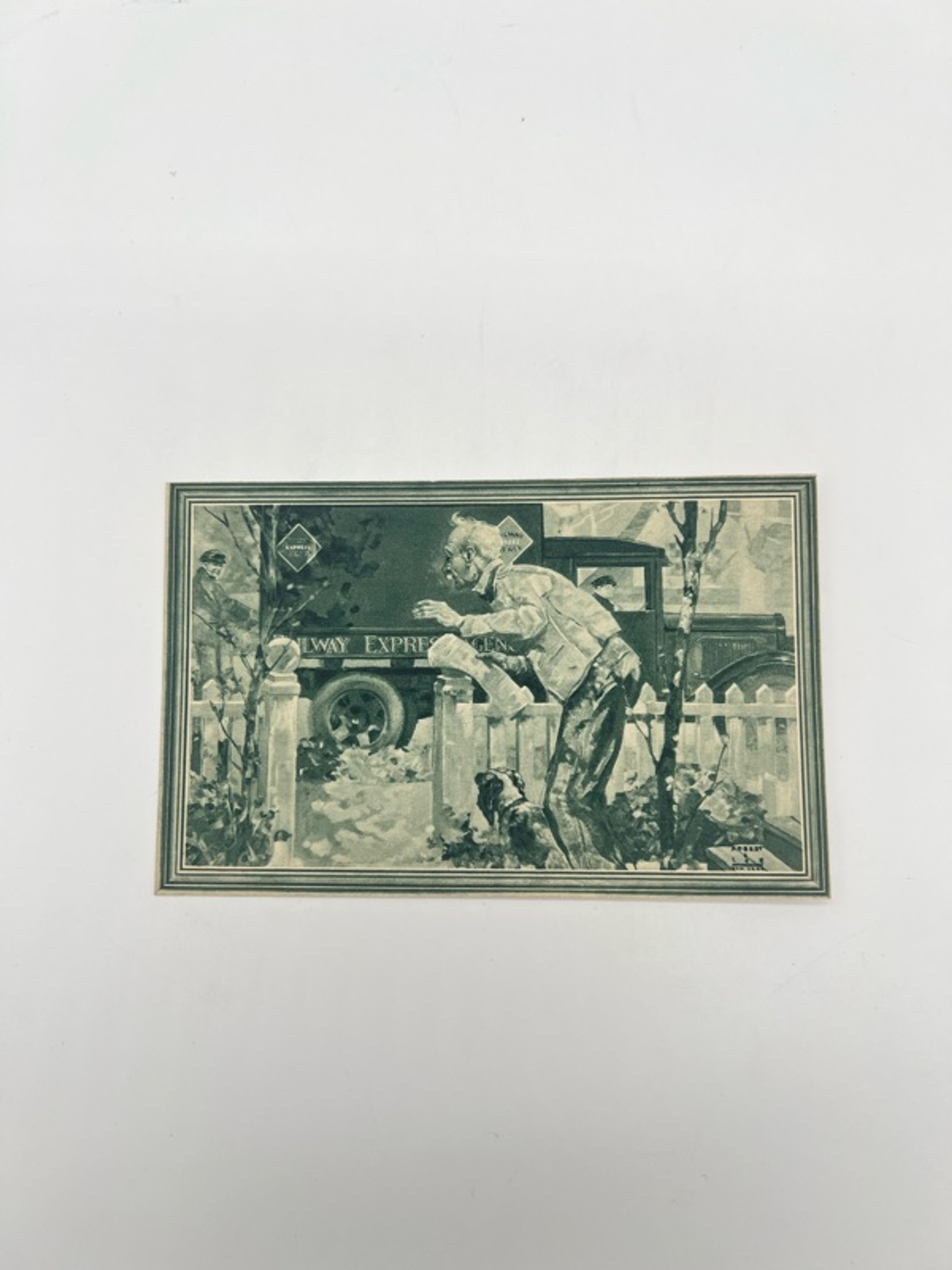 Railway Express Agency 1933 Chicago World's Fair Postcard Robert E. Lee Art