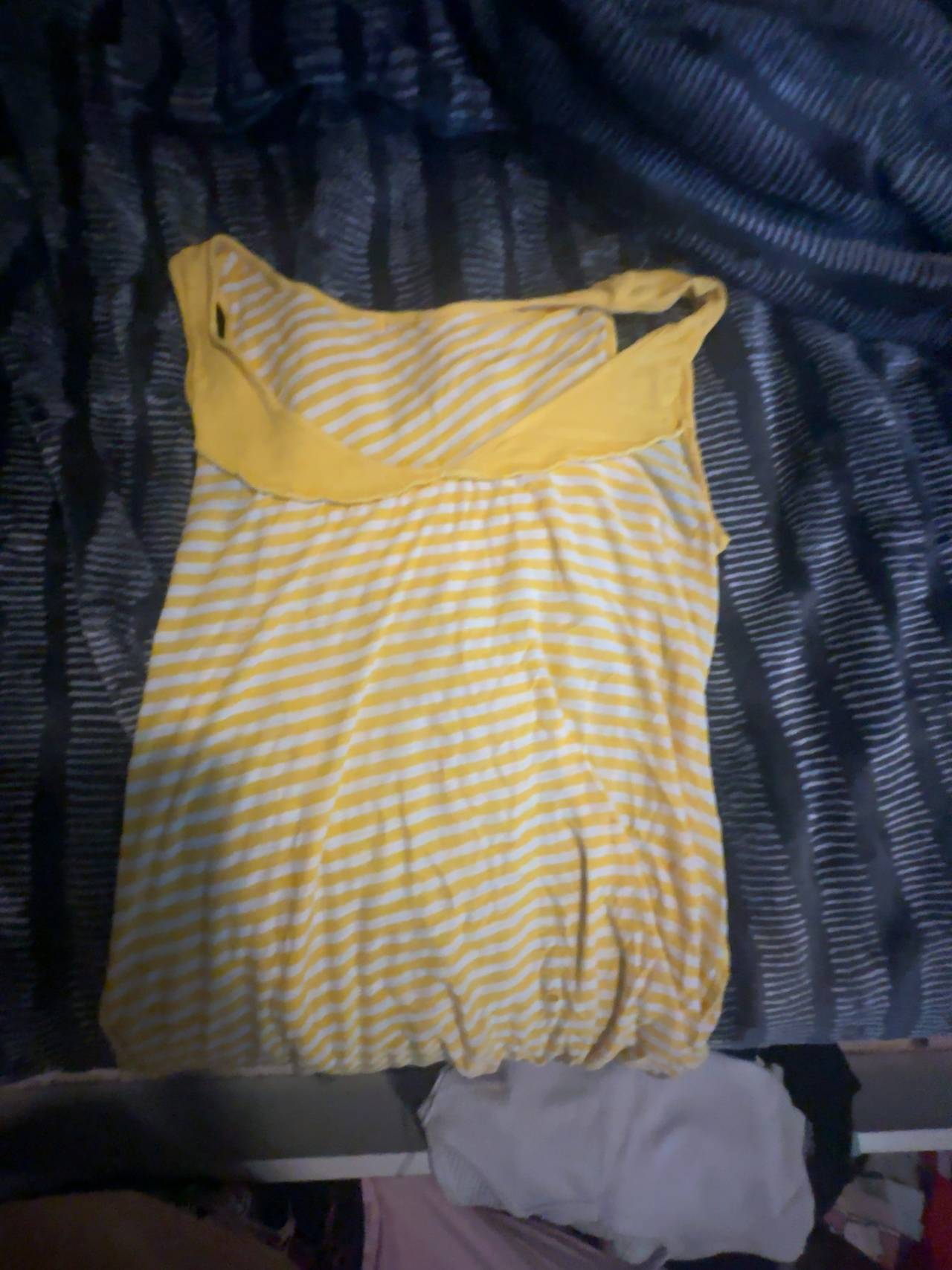 Old Navy Yellow White Tube Top