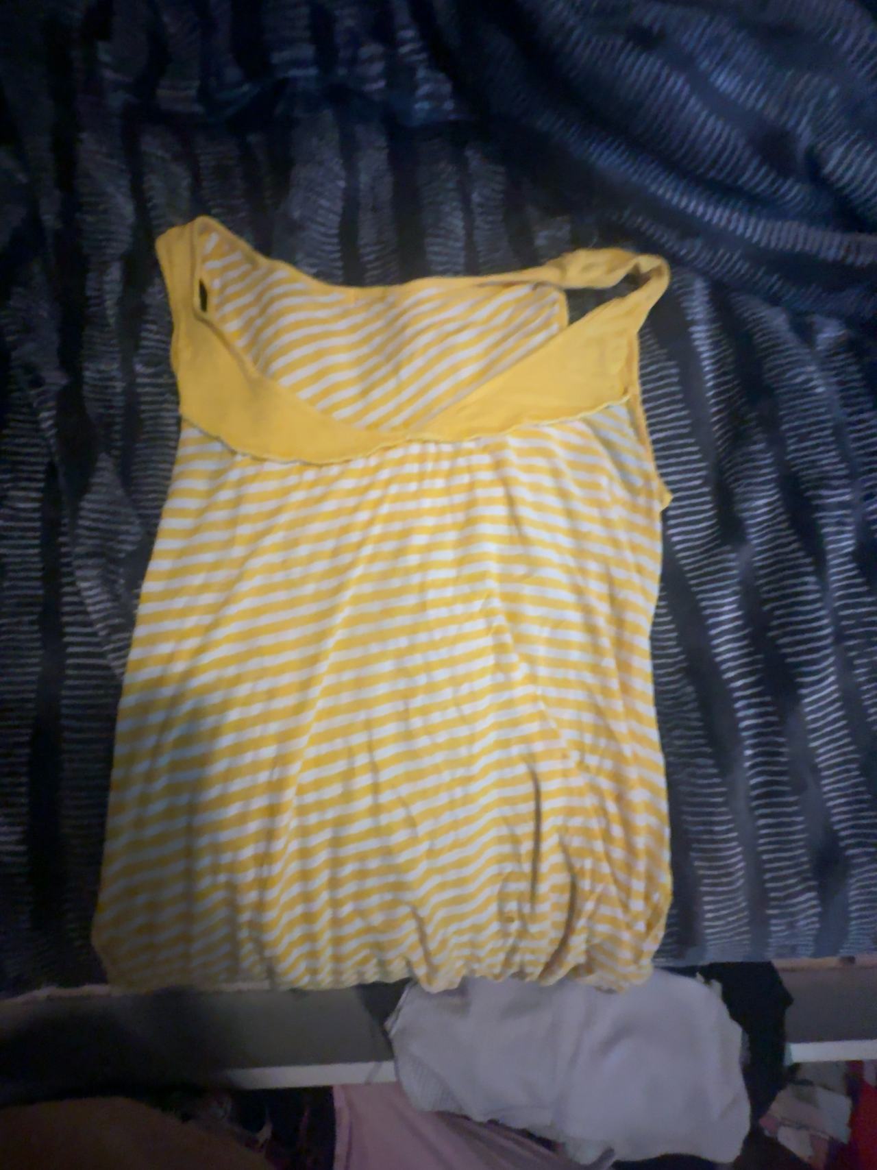 Old Navy Yellow White Tube Top