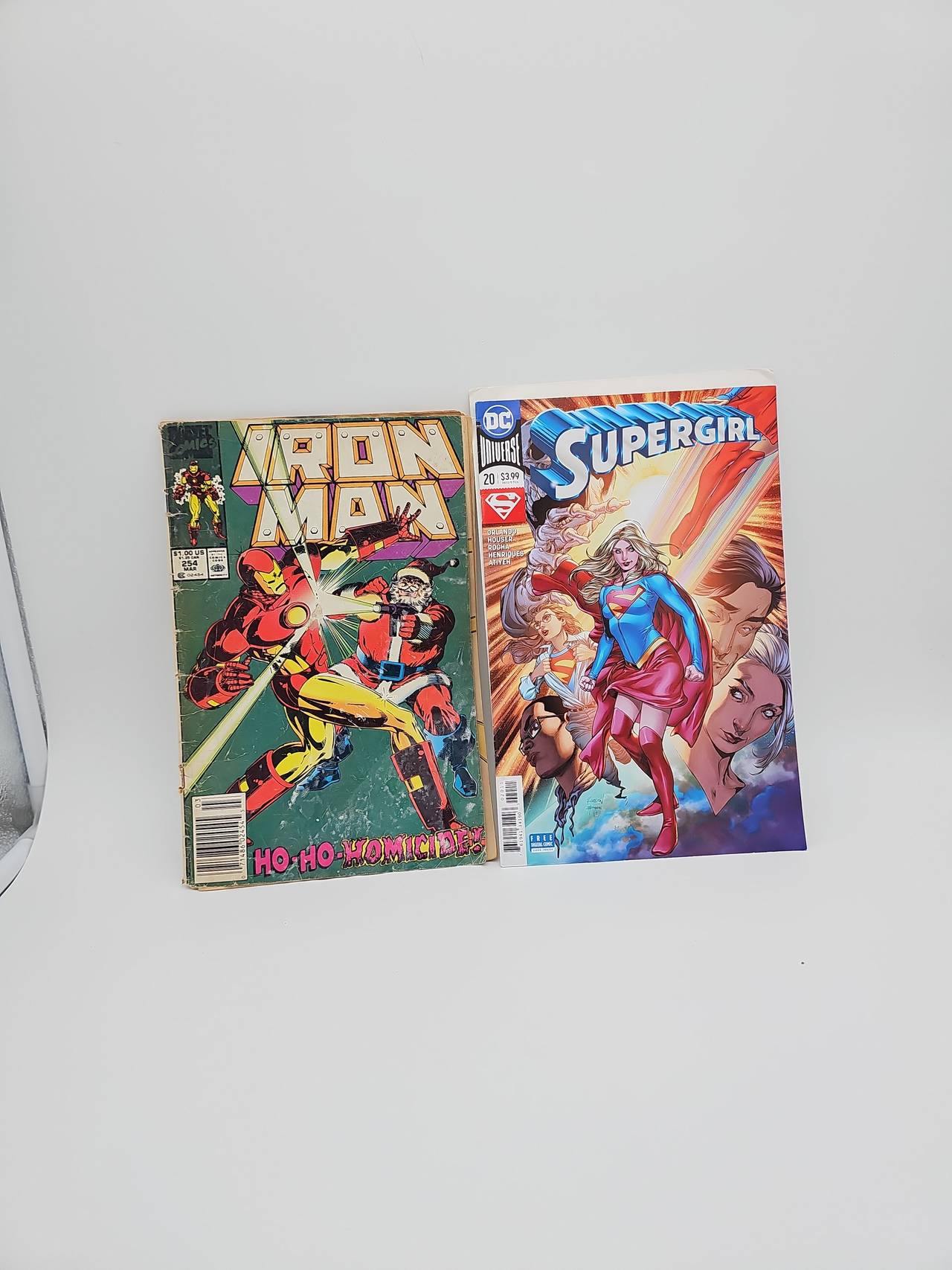 comic lot Iron Man #254 (1990) Ho-Ho-Homicide! & super girl