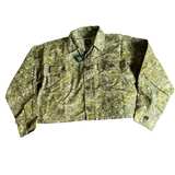 Wild Fable Green Floral Cropped Trucker Jacket - Image 1
