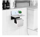 Toilet Paper Holder with Marble Shelf White - Image 3