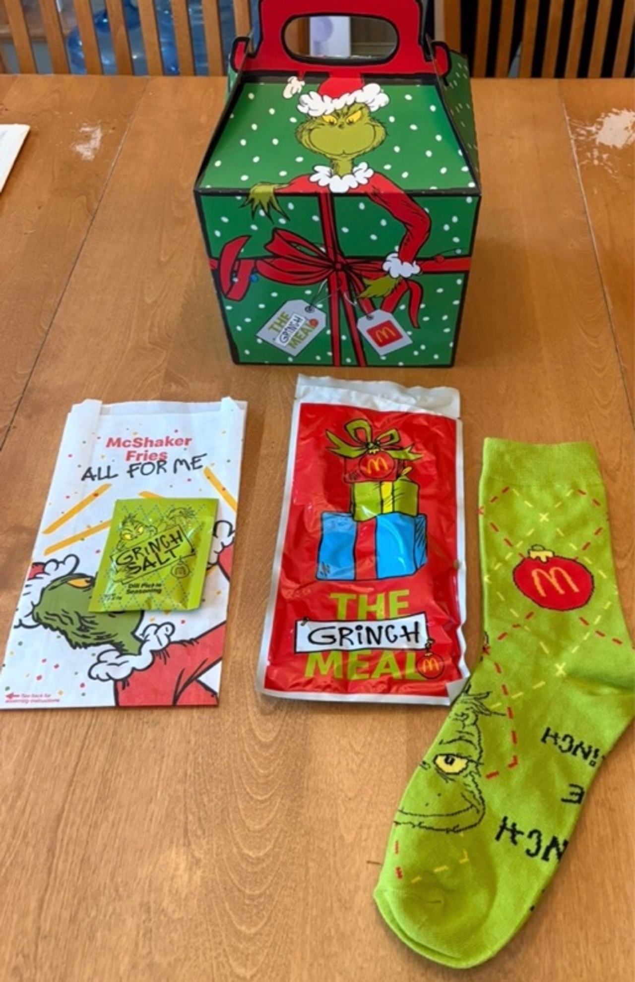 McDonald's Grinch Meal Adult Socks