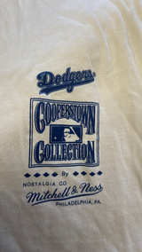 Mitchell & Ness MLB Los Angeles Dodgers T-Shirt Eggshell/Linen - Image 2