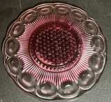 Vintage Bartlett Collins US Glass Co Manhattan Red/Clear Glass 6" Plate - Image 4