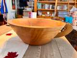 Pottery Barn Mango Wood Dough Bowl Distressed Natural Rustic 23x 7.5" #8017 - Image 6
