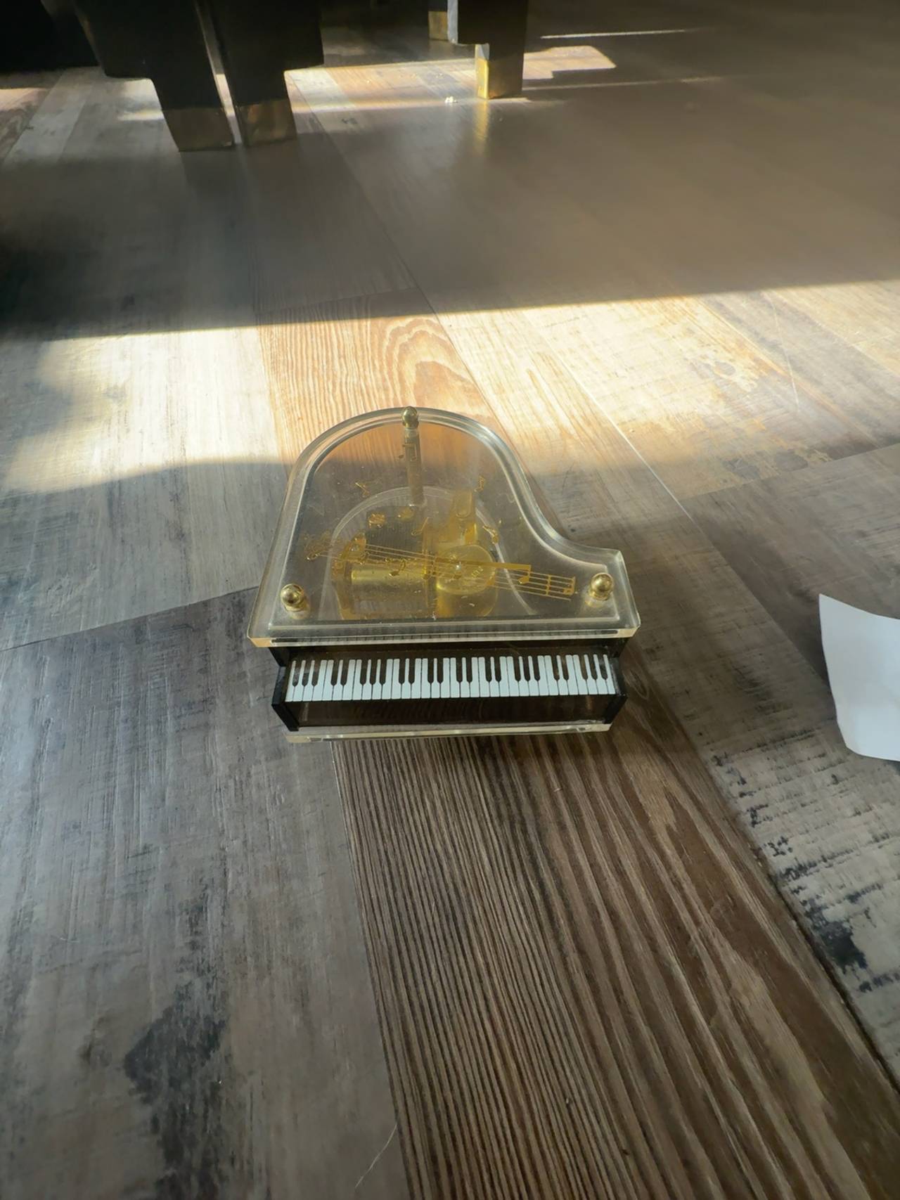 Schmid Sankyo Piano Music Box Clear Acrylic